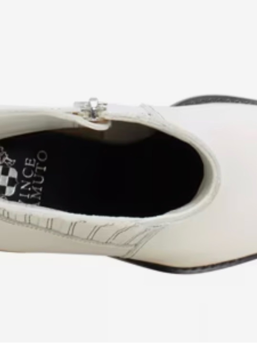 NEW Vince Camuto Sojetta Bootie White Leather Chelsea Ankle Boot Sz 8.5 - Picture 4 of 13